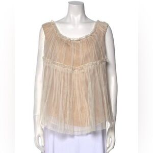 Oscar de la Renta 100% Silk Blouse Women’s Sz 10 (runs large)